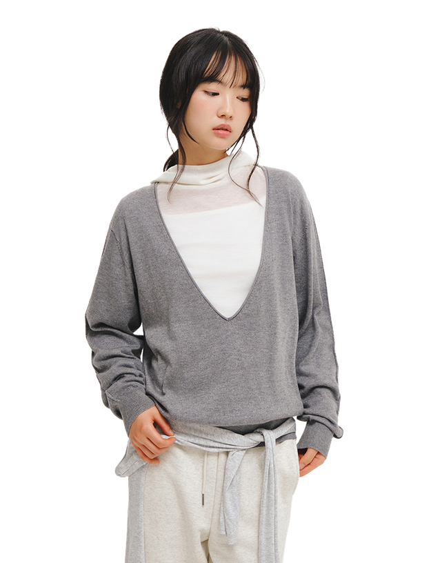 General Idea Пуловер Deep V-Neck Loose Fit Knit