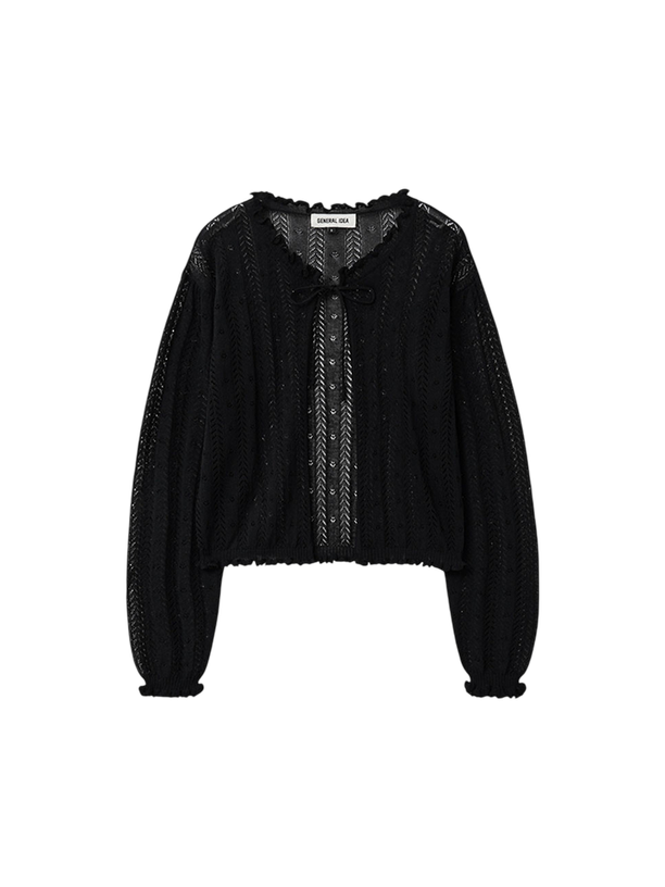 General Idea Комплект Punching Ruffle Sleeveless Cardigan Set