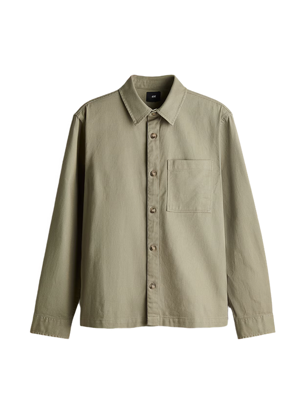 H&M Куртка Regular Fit Cotton Twill Overshirt