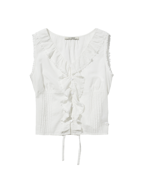 Citybreeze Блузка Frill v-neck sleeveless