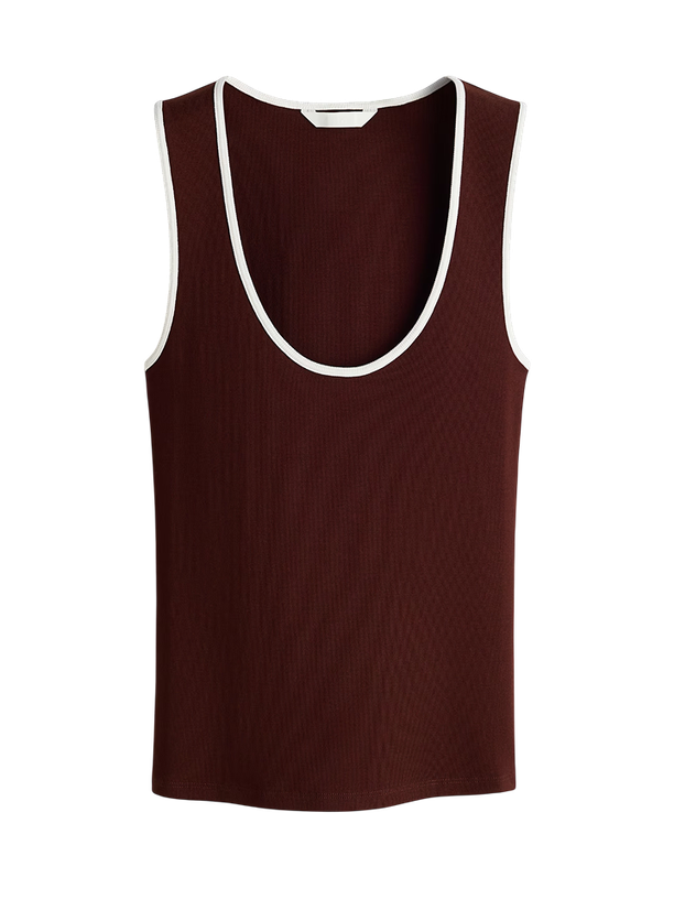H&M Майка Ribbed Cotton Sleeveless Top