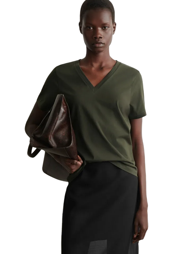 COS Футболка Cotton V-Neck