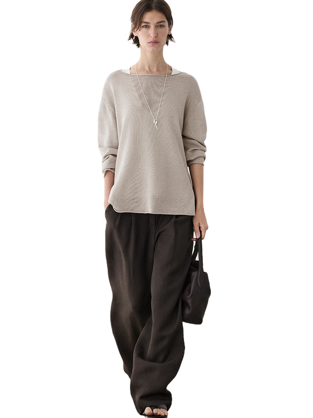 Massimo Dutti Хлопковый свитер Mercerised