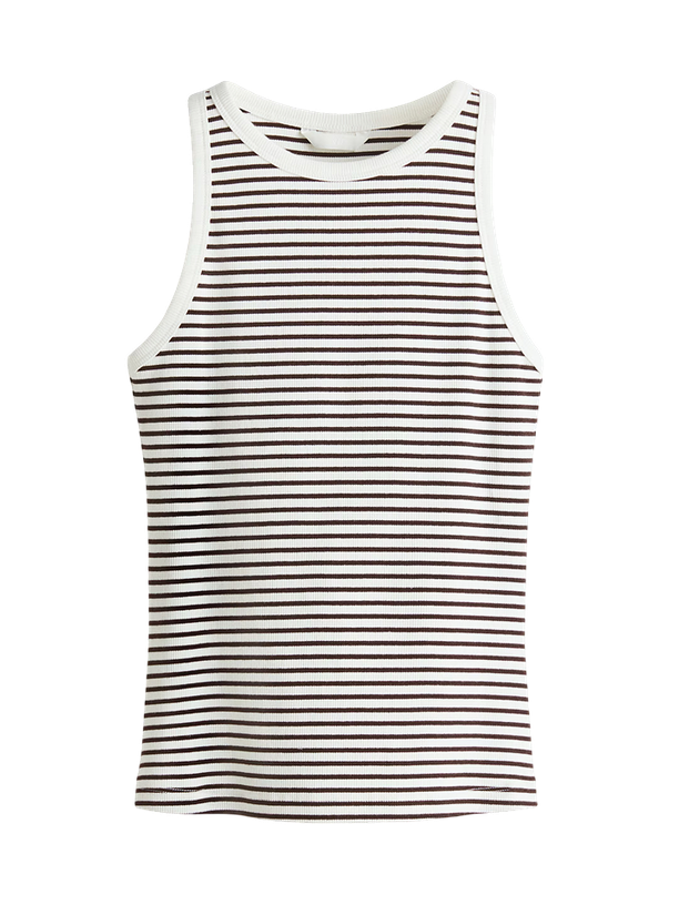 H&M Топ Ribbed Cotton Sleeveless