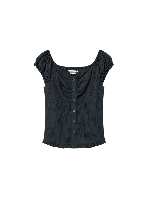 General Idea Блузка Cap Sleeve Shirring Puff