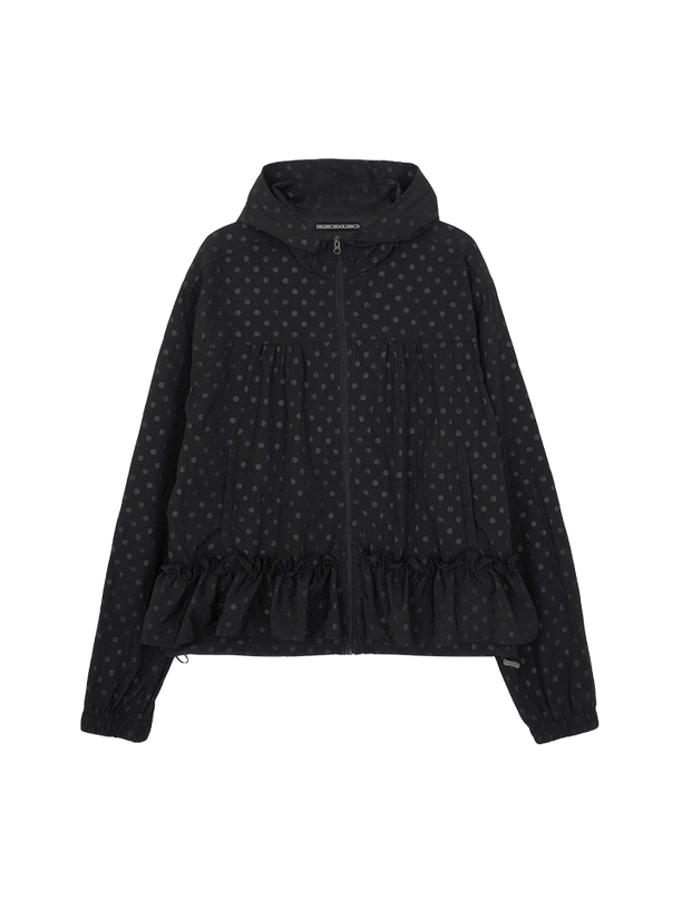 Highschool Disco Dot Ruffle Windbreaker