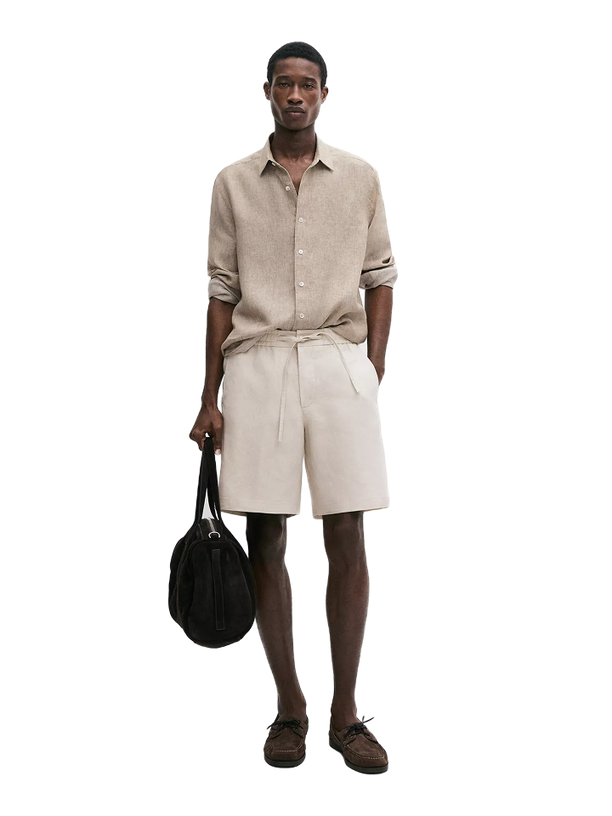 Massimo Dutti Шорты 100% Linen Short Bermuda Shorts