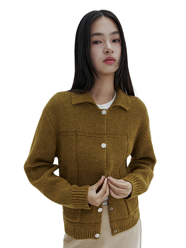 Citybreeze Шерстянной кардиган COLLAR POCKET