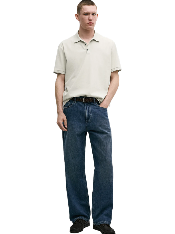 Massimo Dutti Поло 100% Cotton Short-Sleeve