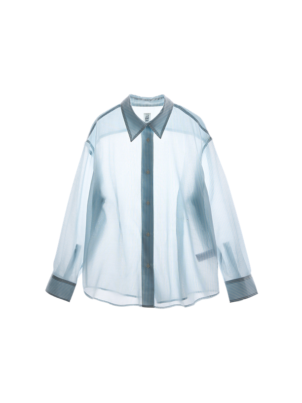 Poev Sheer Striped Shirt