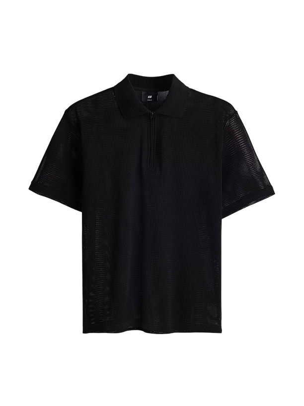 H&M Поло Regular Fit Hole-Knit Polo
