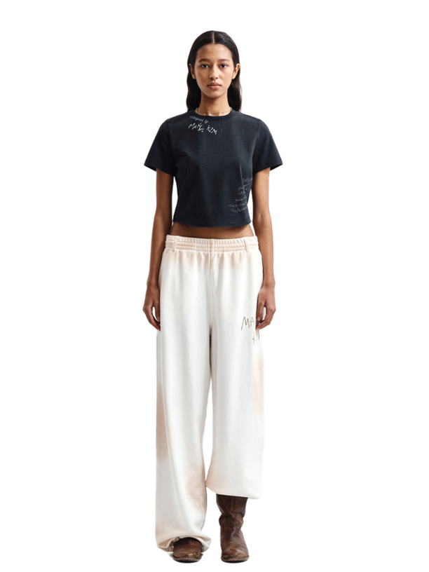 Matin Kim Шорты VINTAGE WASHED LOGO IVORY