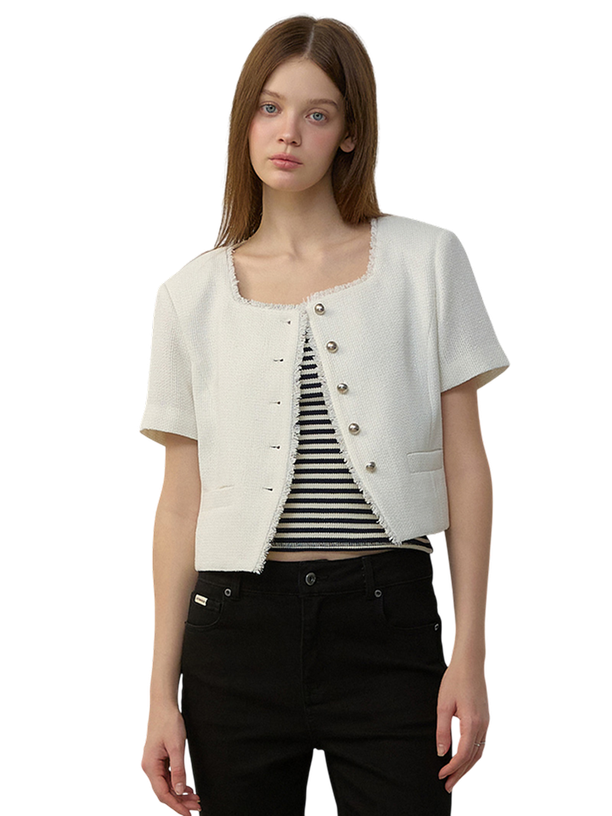 Citybreeze Жакет Tweed square neck short sleeve