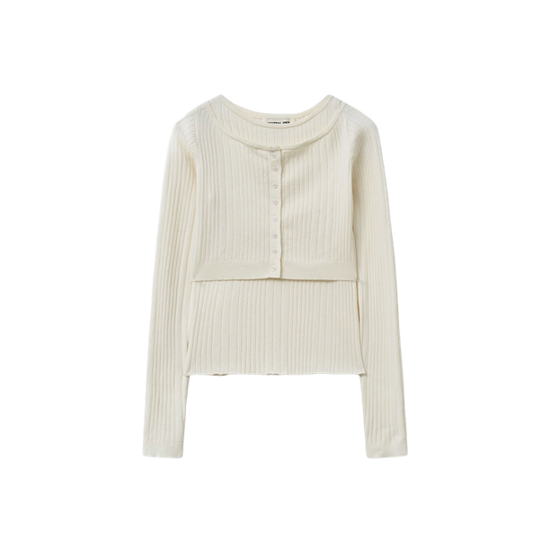 General Idea Кардиган boat neck sleeveless set