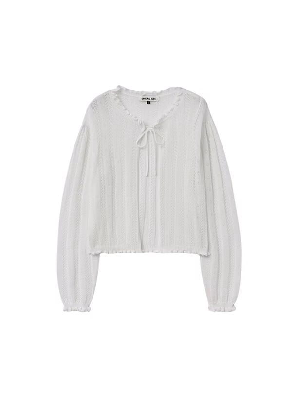 General Idea Комплект Punching Ruffle Sleeveless Cardigan Set
