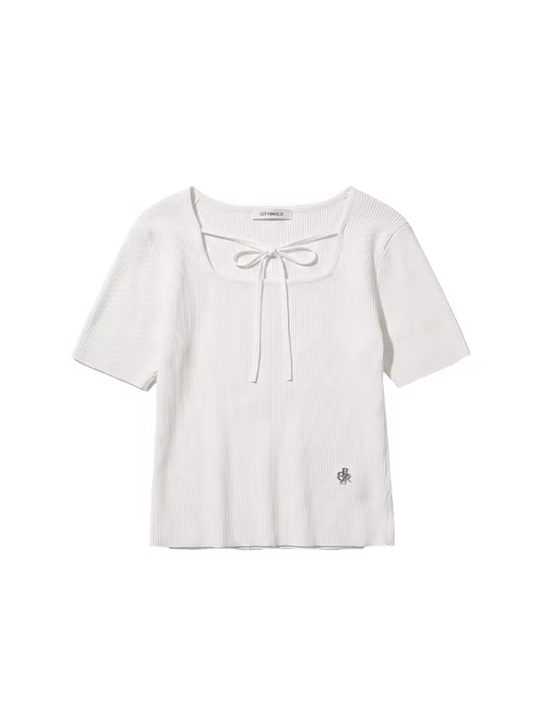 Citybreeze Топ Rib square neck mid-length knit