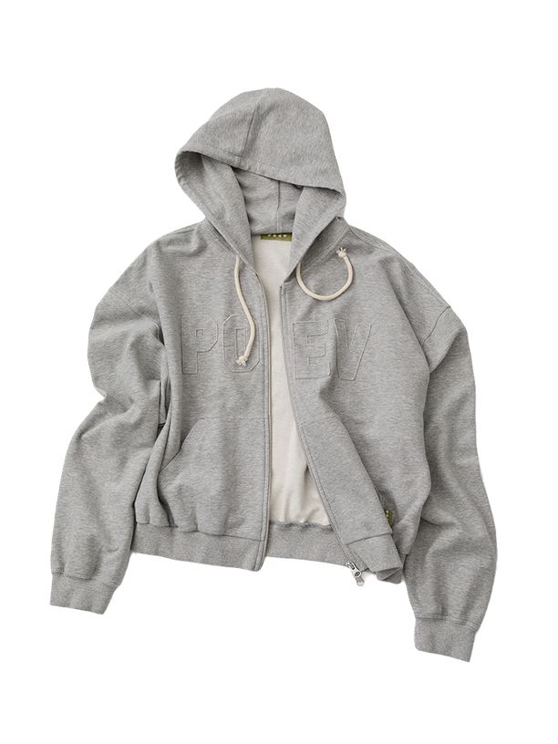 Poev Худи Logo Applique Zip-Up