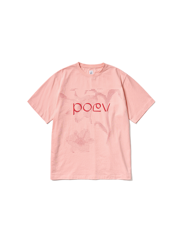 Poev Flower Letter Oversized T-shirt