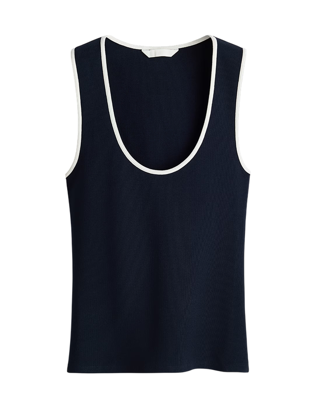 H&M Майка Ribbed Cotton Sleeveless Top