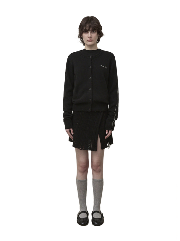 Matin Kim Юбка PUNCHING WRAP BLACK