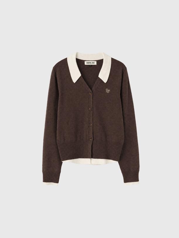 General Idea woman essential collar layerd cardigan