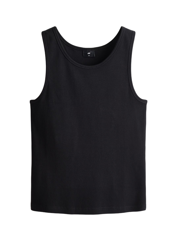H&M Майка Slim Fit Ribbed Sleeveless Top