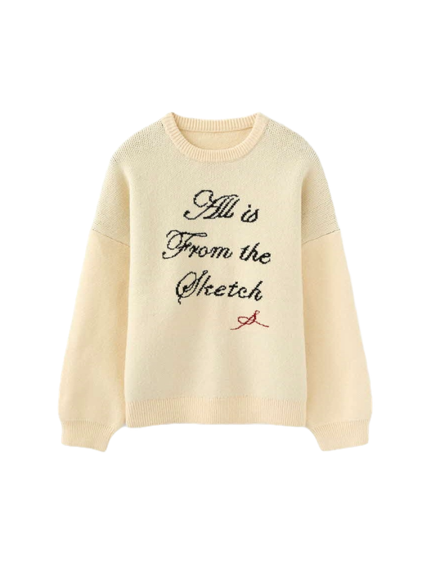 DNSR Sketch Jacquard Knitted Ivory