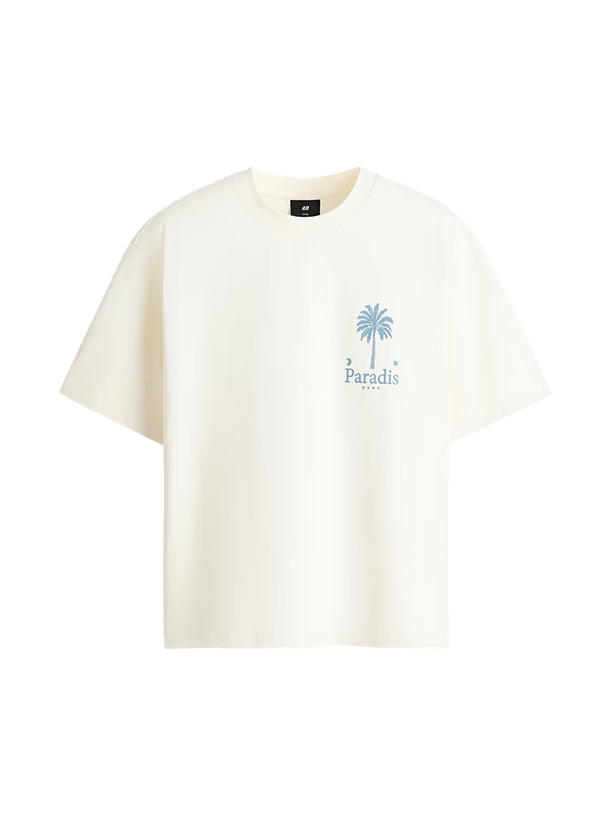 H&M Футболка Relaxed Fit Printed Cotton T-Shirt