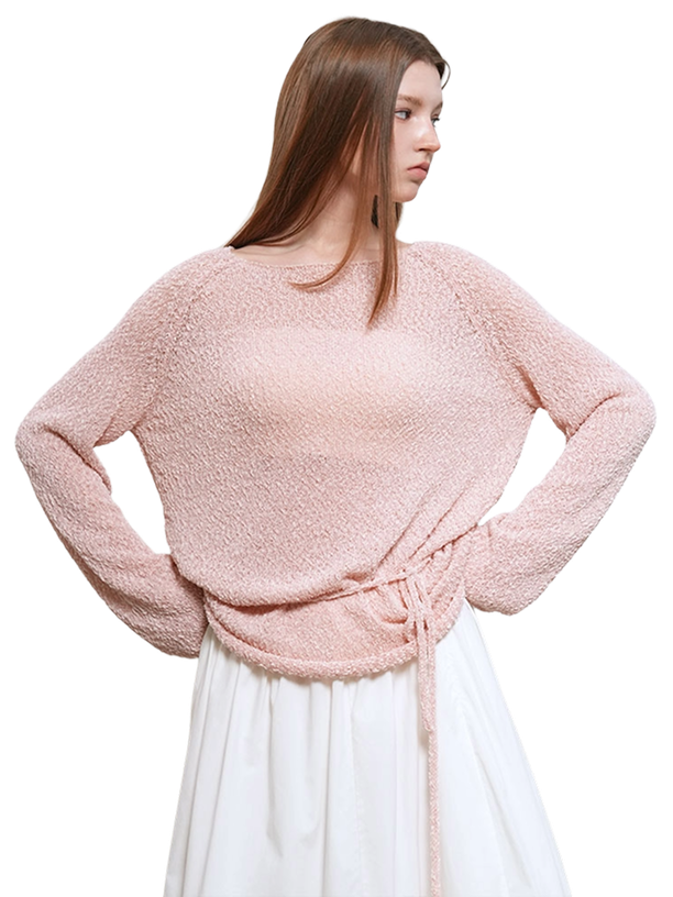 General Idea Пуловер sheer boucle boat neck