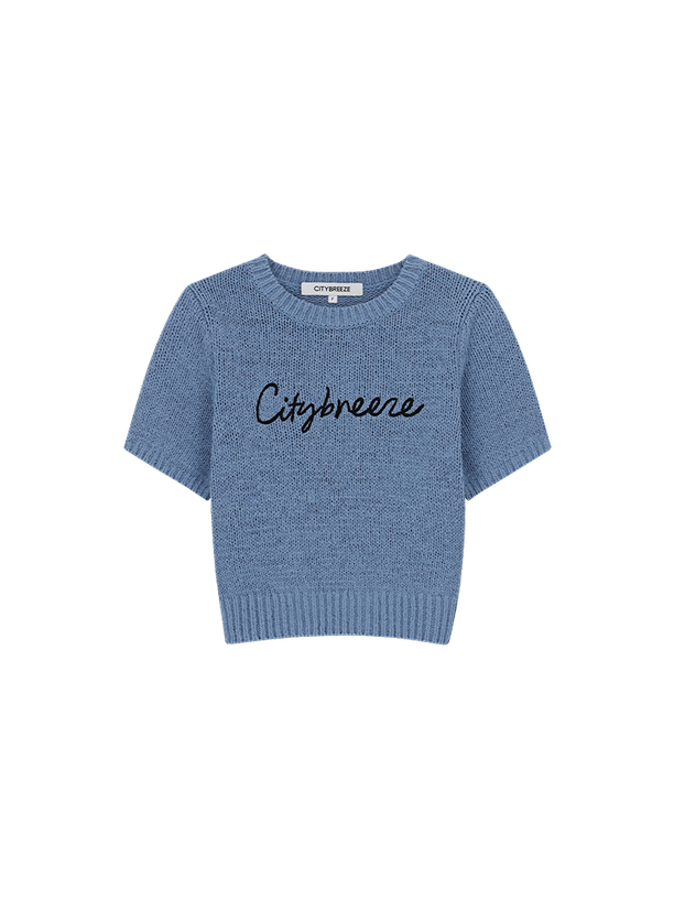 Citybreeze CURSIVE LOGO HALF-SLEEVE KNIT
