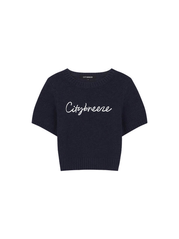 Citybreeze CURSIVE LOGO HALF-SLEEVE KNIT