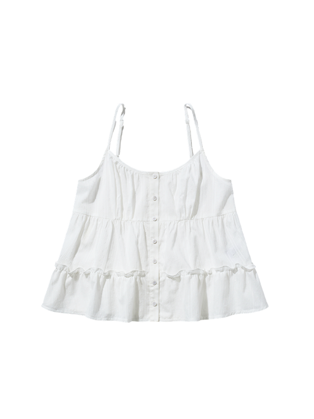 Citybreeze Топ Tiered shirring sleeveless