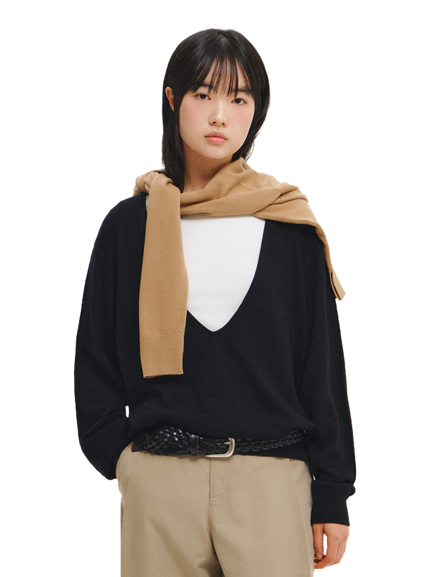 General Idea Пуловер Deep V-Neck Loose Fit Knit