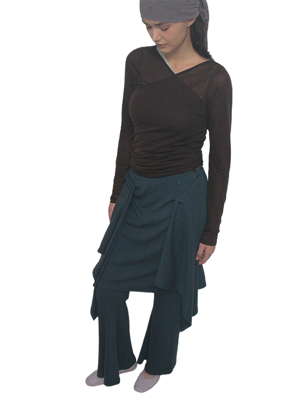 Poev Юбка-брюки Button Layered