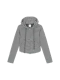 Mosquito murderers CROP HOODIE JACKET (Charcoal)