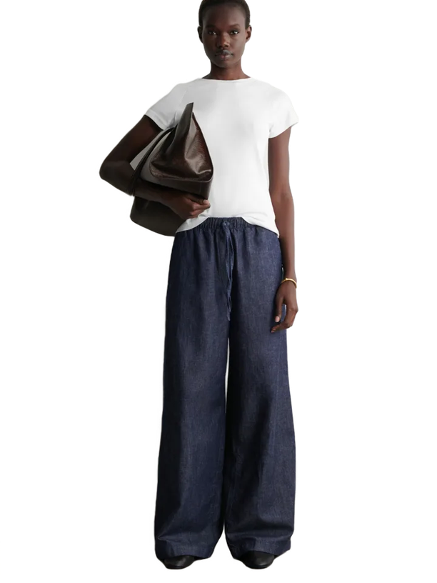 COS Брюки Denim Wide-Leg Drawstring