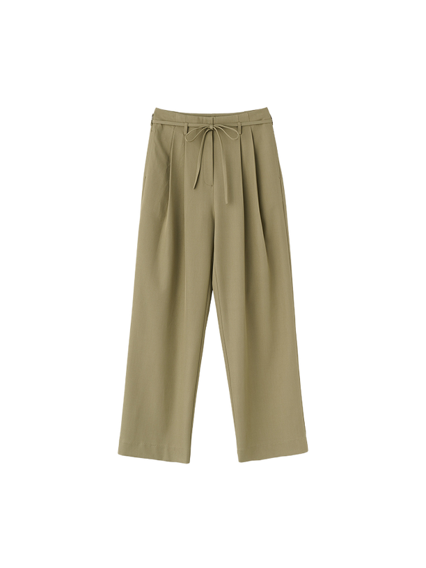 General Idea belted two tuck wide slacks