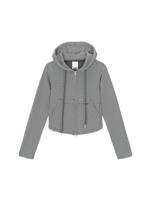 Mosquito Murderers Mosquito murderers CROP HOODIE JACKET (Charcoal)