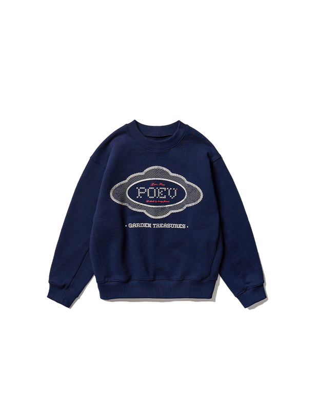 Poev Lace Applique Sweatshirt