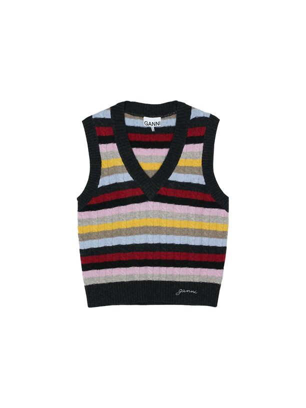 Ganni  Жилет Logo Wool