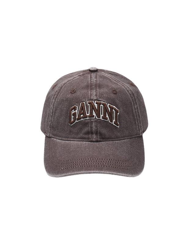Ganni  Washed Cotton Canvas Cap