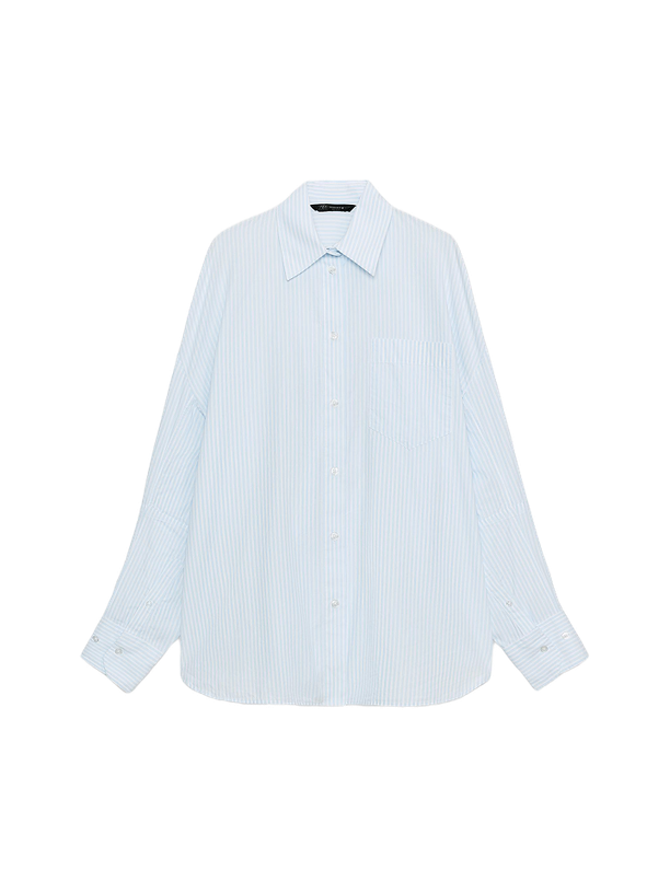 Zara Рубашка оверсайз из поплина