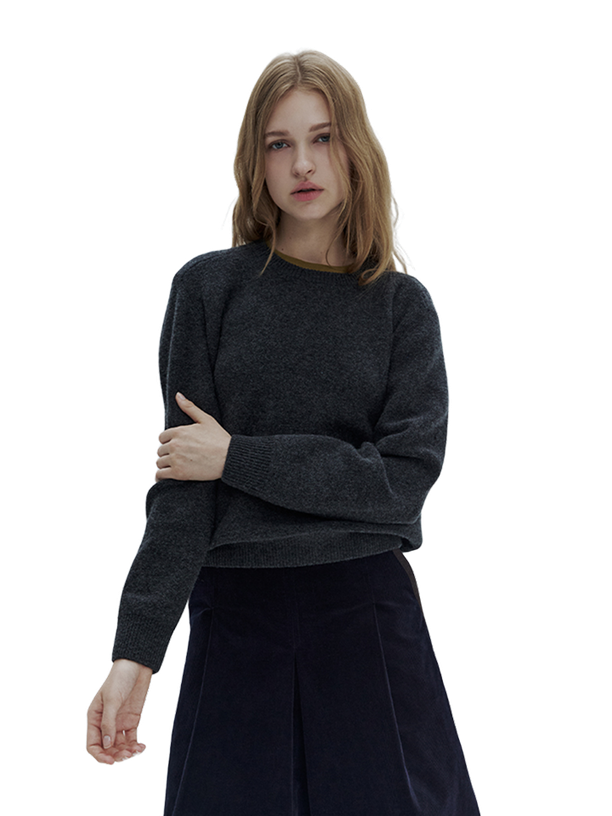 Citybreeze Базовый шерстяной джемпер с круглым вырезом