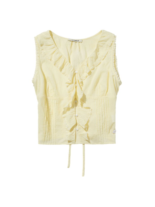 Citybreeze Блузка Frill v-neck sleeveless
