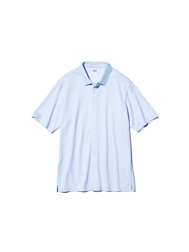 Uniqlo Поло AIRism Cotton Pique Full-Open