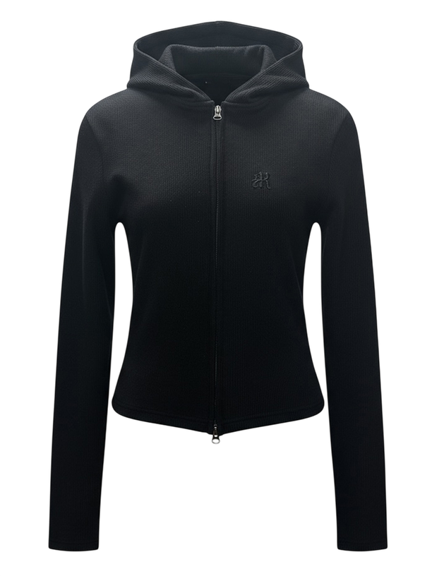 Running High Худи R logo slim zip up hoodie