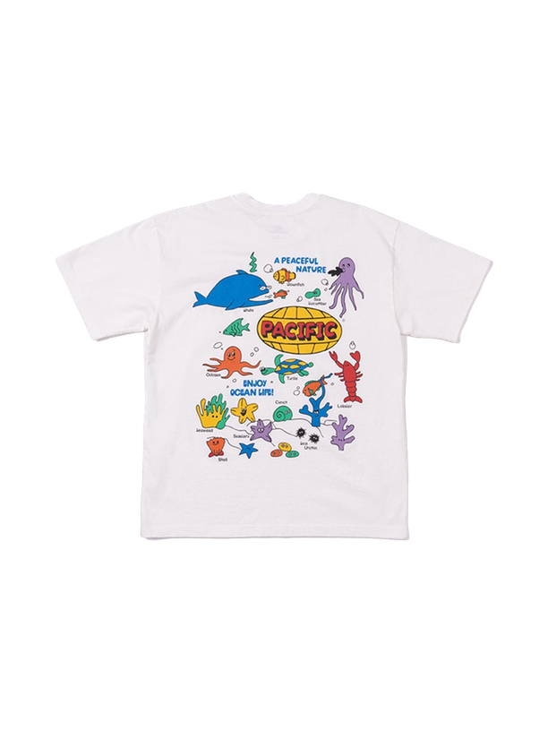 Big Wave ENJOY OCEAN LIFE TEE (OFF WHITE)
