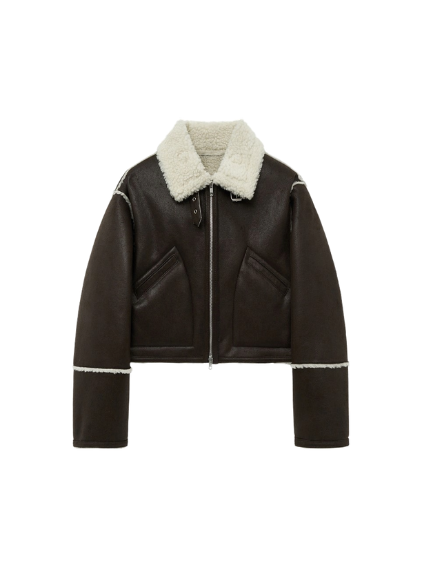 Sperone Укороченная дублёнка Shearing Mustang