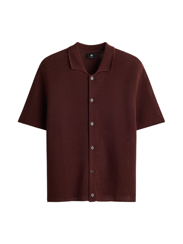 H&M Рубашка Regular Fit Hole-Knit