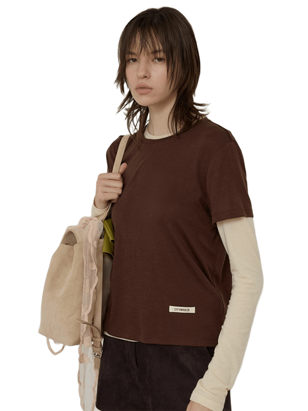 Citybreeze Футболка Logo Label Wool Tencel Round Neck Short Sleeve